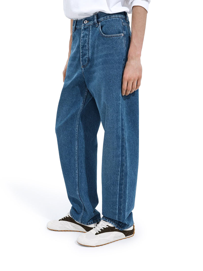 WIDE LEG JEANS IN COTTON DENIM