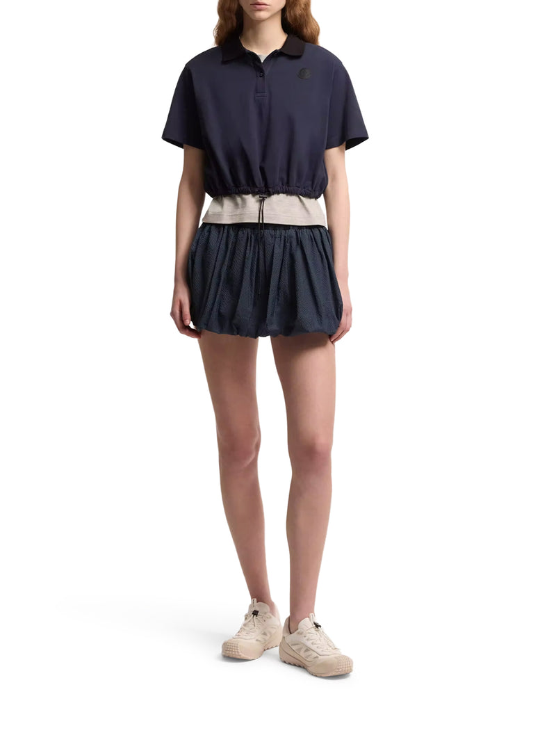 PIQUE POLO SHIRT WITH DRAWSTRING AT THE BOTTOM