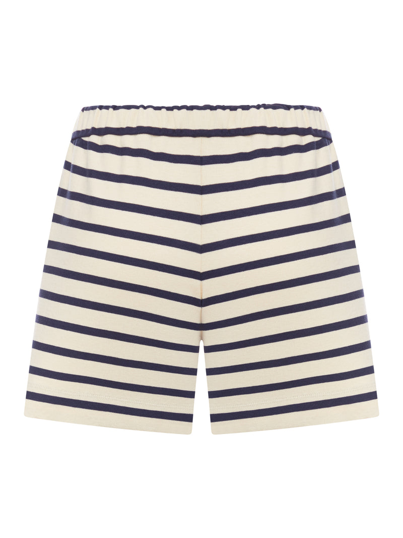 STRIPED SHORTS WITH DRAWSTRING AND LOGO