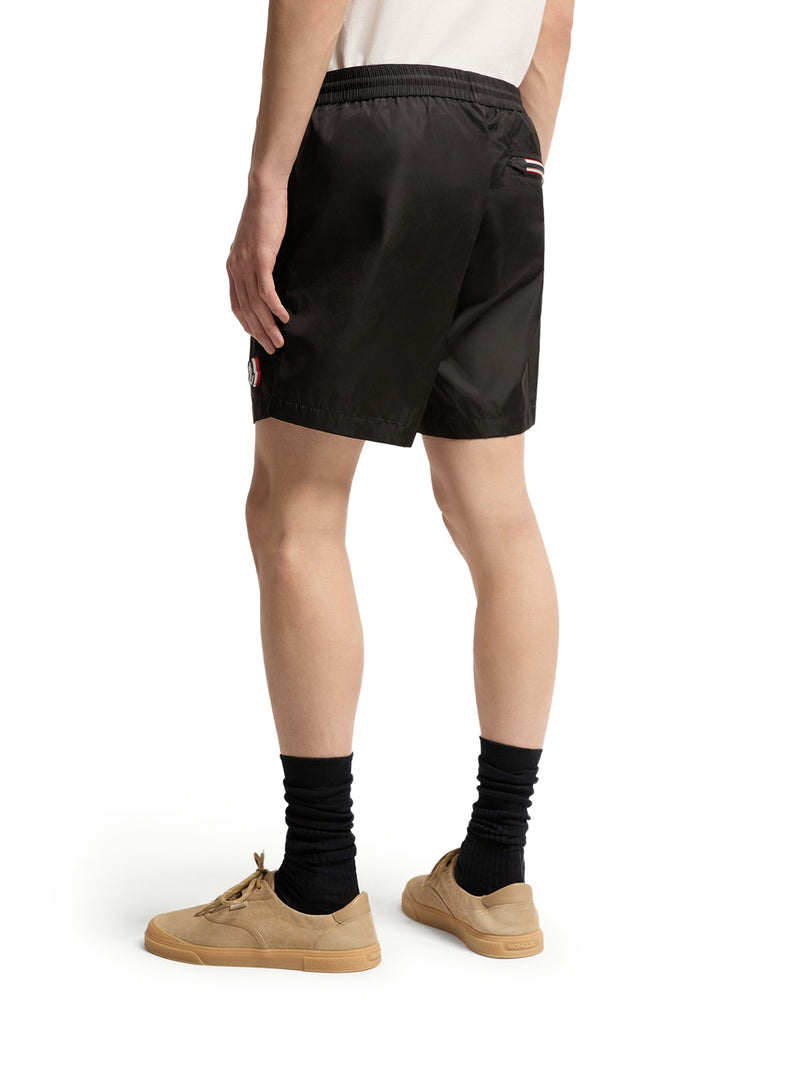 SWIM SHORTS WITH LOGO PATCH