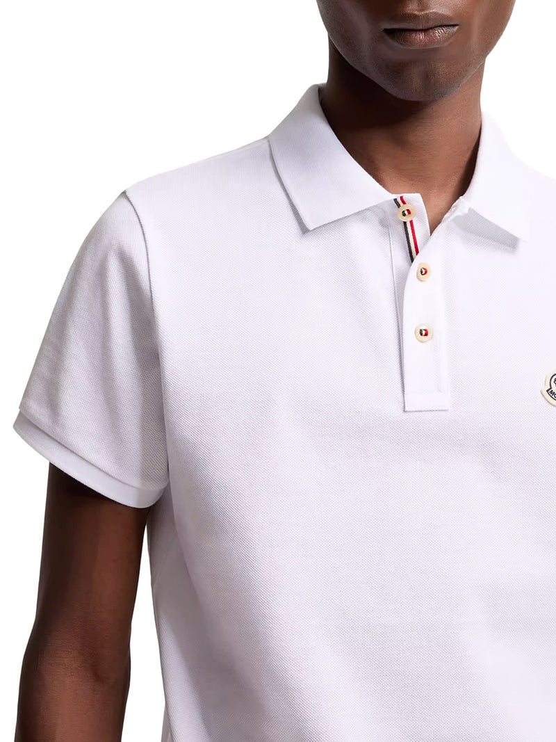 COTTON POLO SHIRT WITH LOGO PATCH
