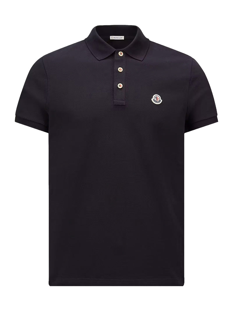 COTTON POLO SHIRT WITH LOGO PATCH