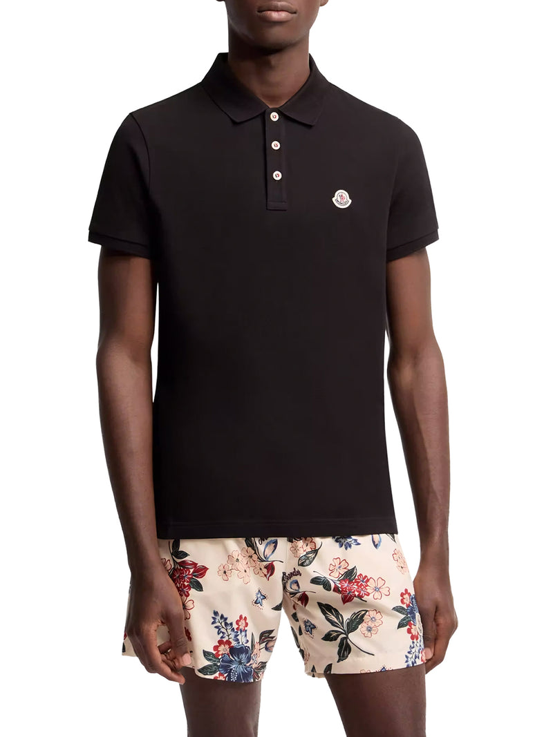 COTTON POLO SHIRT WITH LOGO PATCH