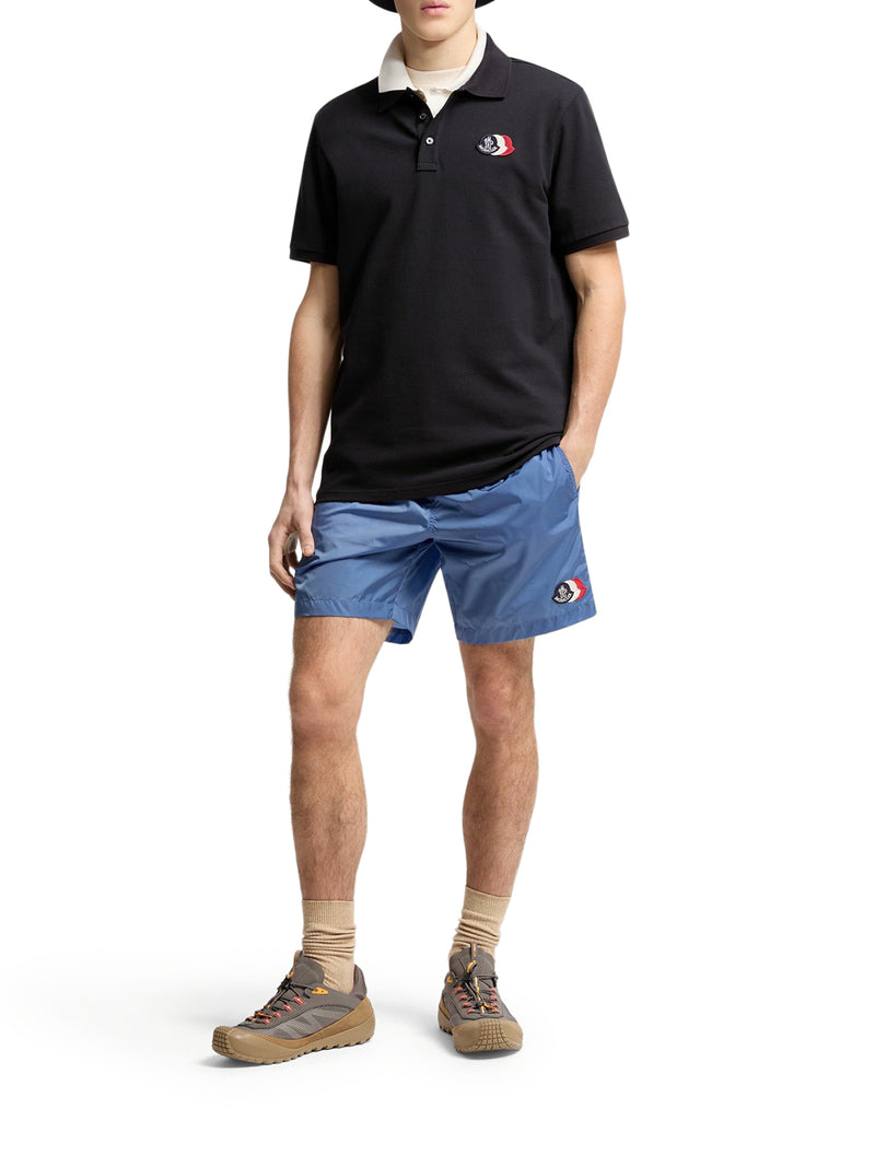 COTTON PIQUET POLO SHIRT WITH LOGO PATCH