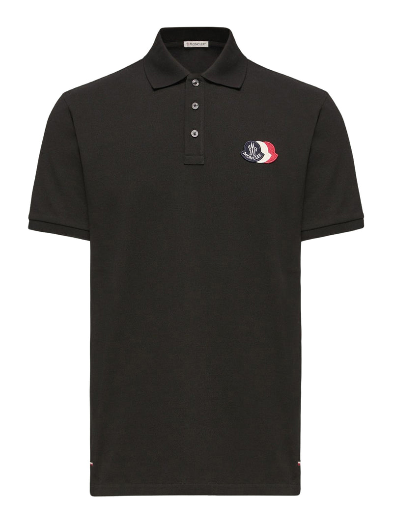 COTTON PIQUET POLO SHIRT WITH LOGO PATCH