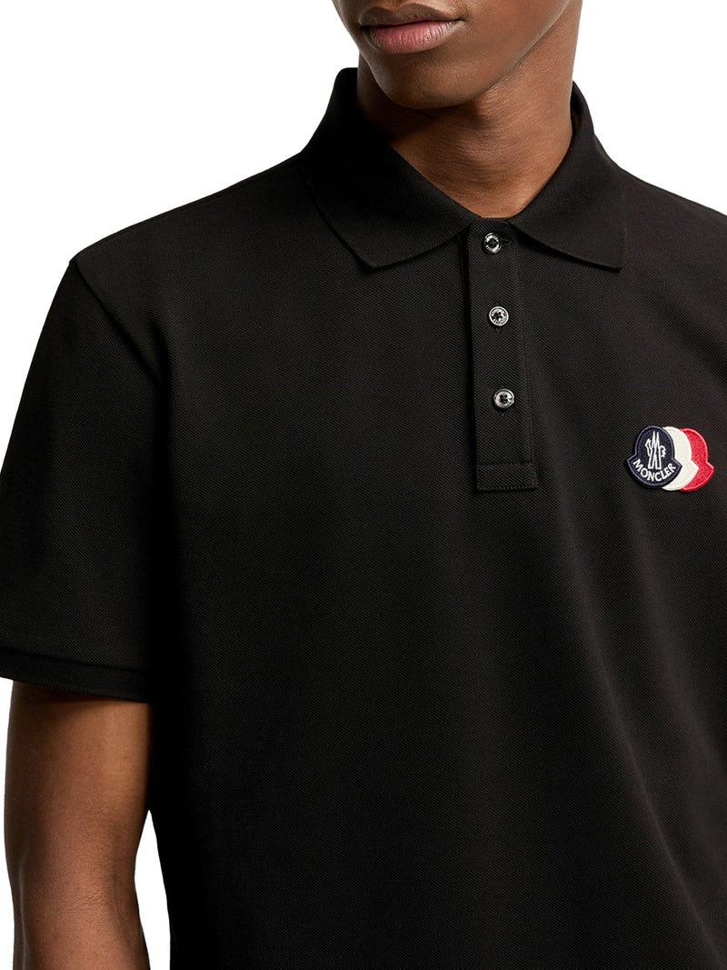 COTTON PIQUET POLO SHIRT WITH LOGO PATCH