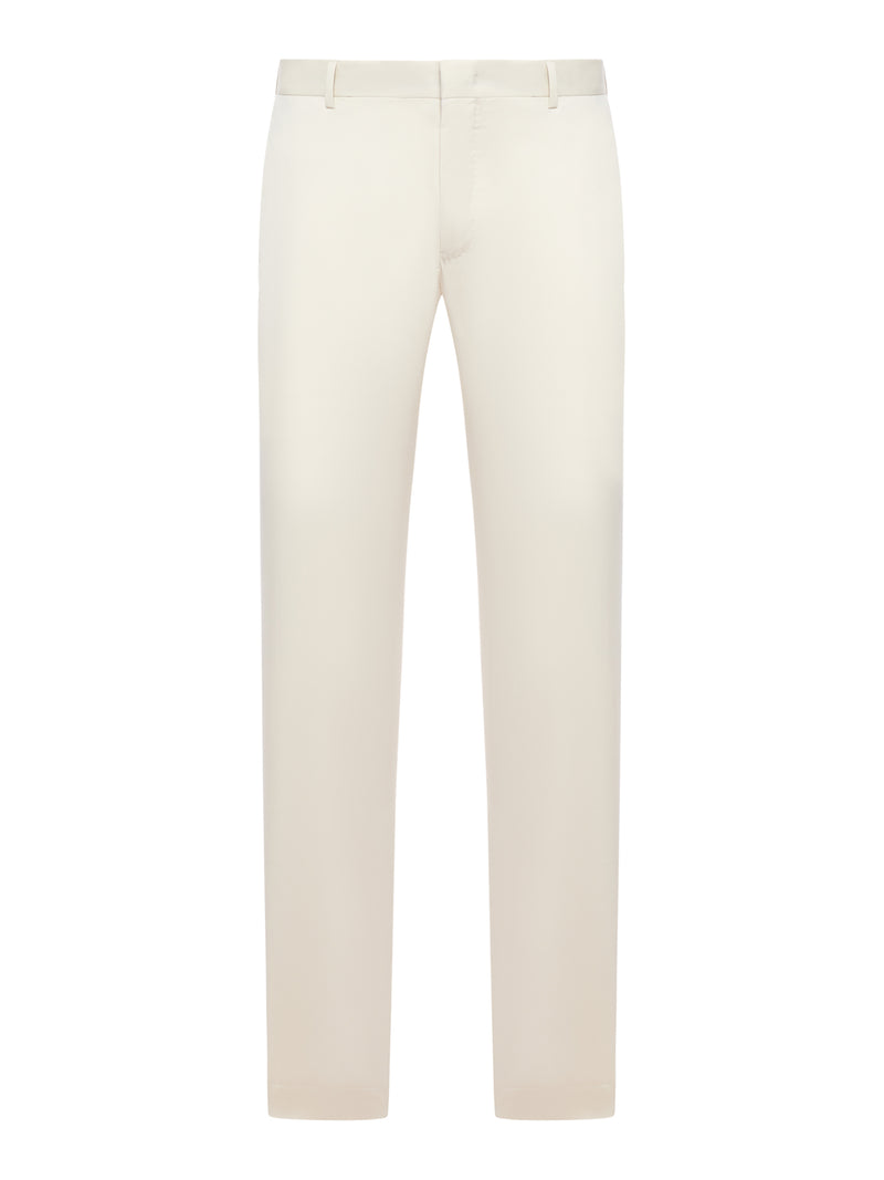 TAILORED COTTON BLEND TROUSERS
