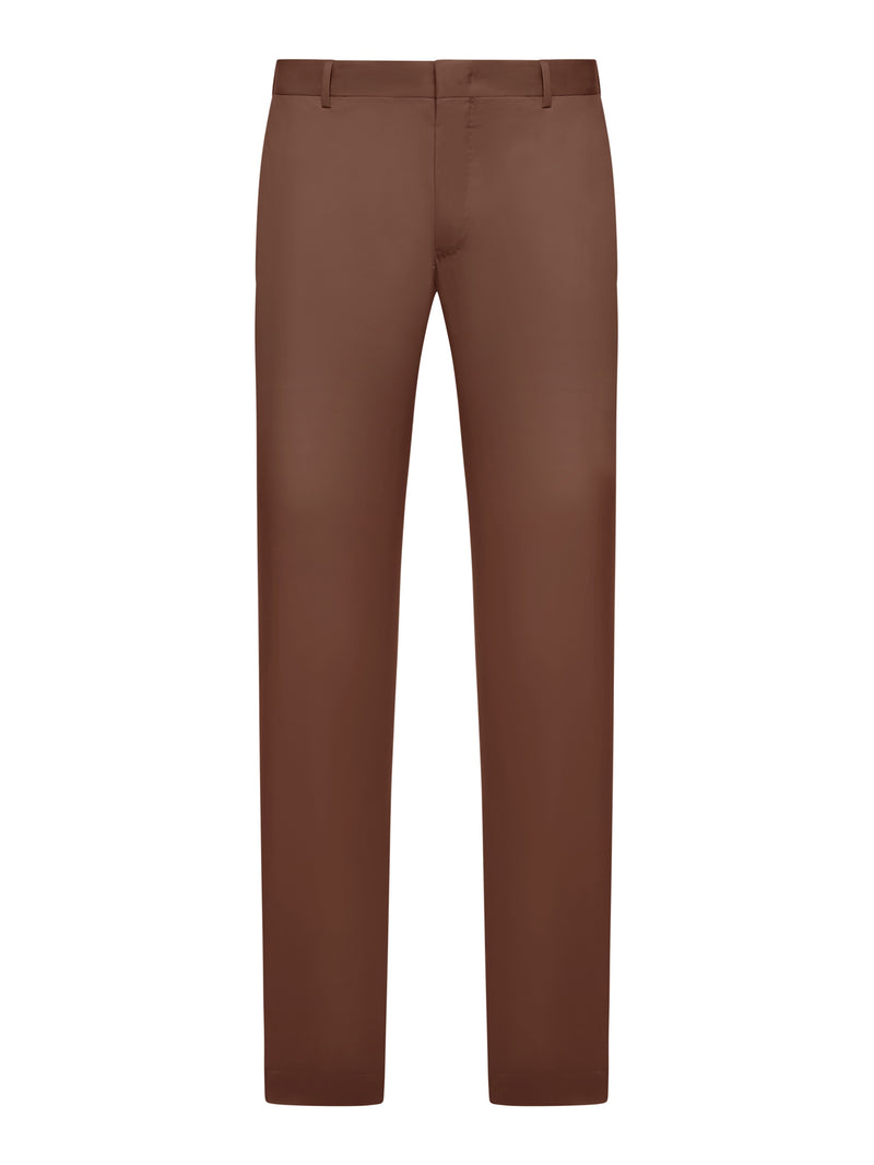TAILORED COTTON BLEND TROUSERS