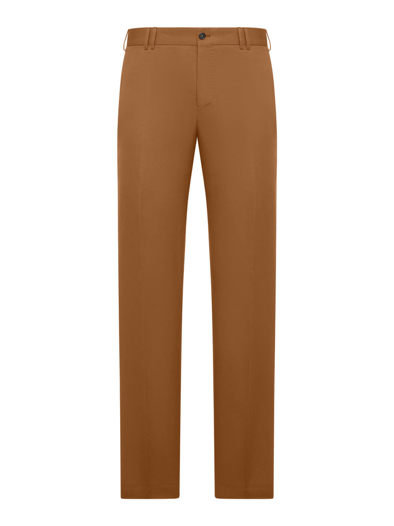TAILORED TROUSERS IN LINEN AND COTTON BLEND