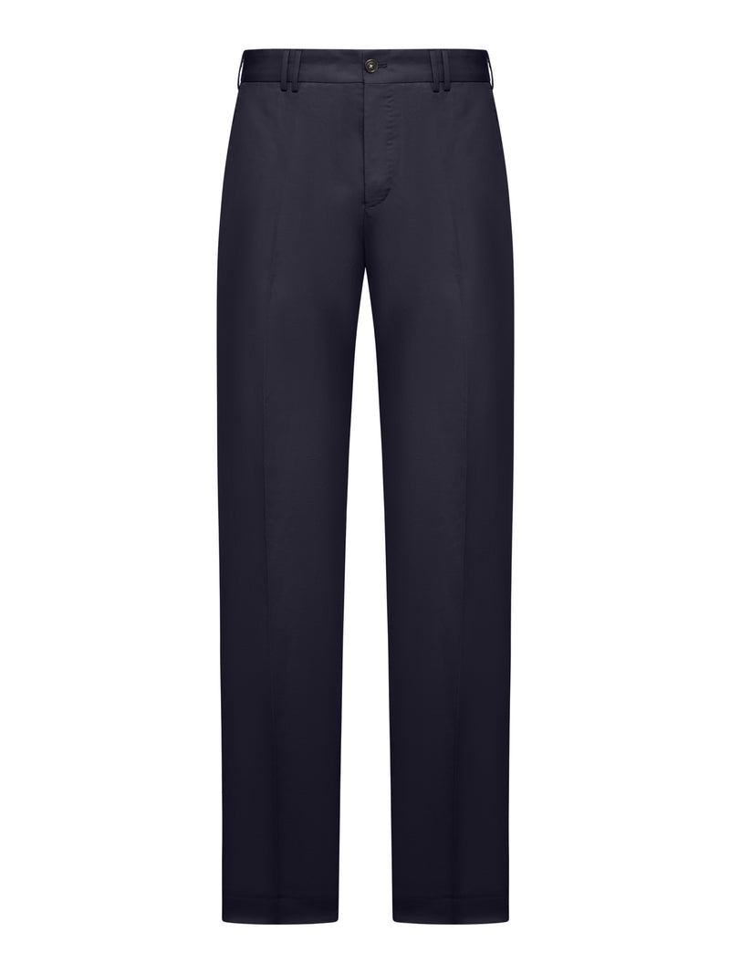 TAILORED TROUSERS IN LINEN AND COTTON BLEND