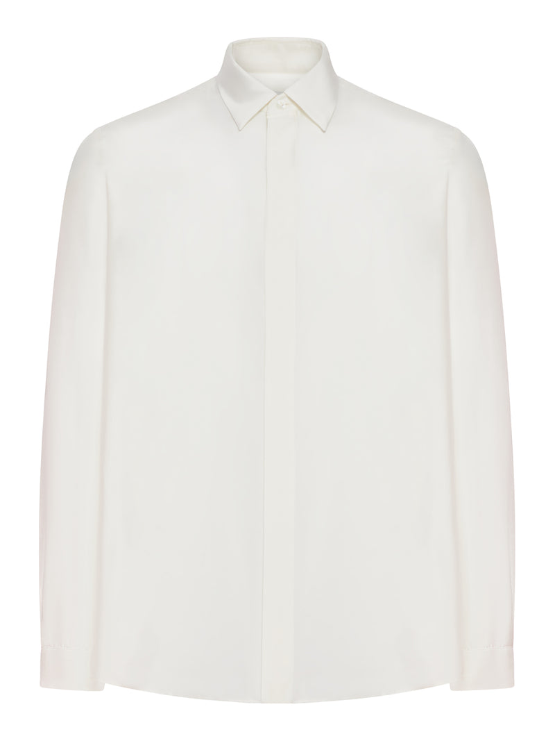 SILK SHIRT WITH HIDDEN BUTTONING