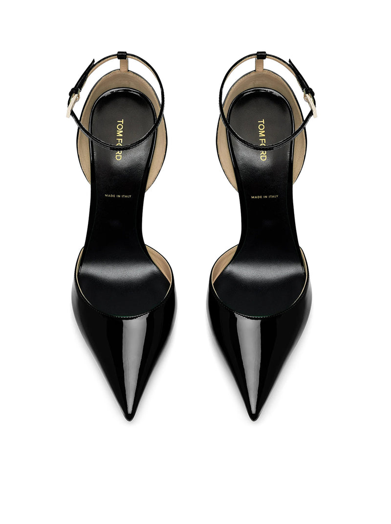 VERTIGO PATENT LEATHER DÉCOLLETÉ WITH ANKLE STRAP