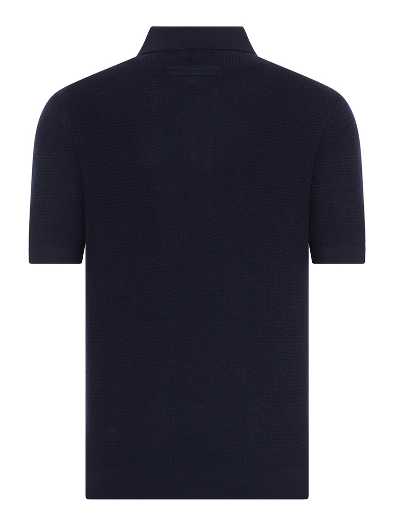 COTTON V-NECK POLO SHIRT