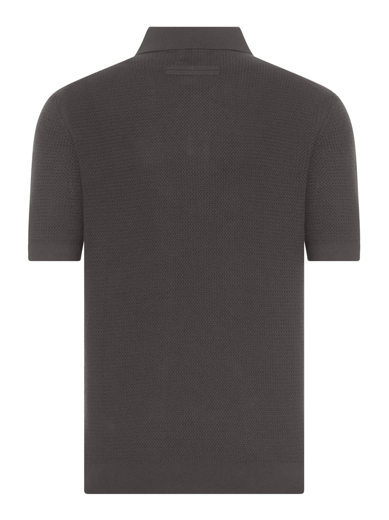 COTTON V-NECK POLO SHIRT