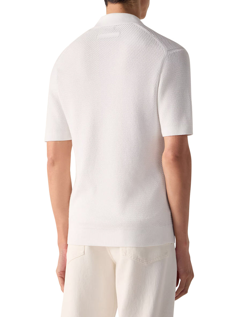 COTTON V-NECK POLO SHIRT