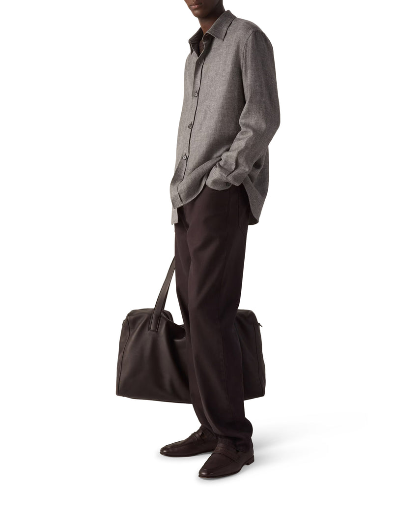 OVERSHIRT IN CASHMERE LINEN AND SILK
