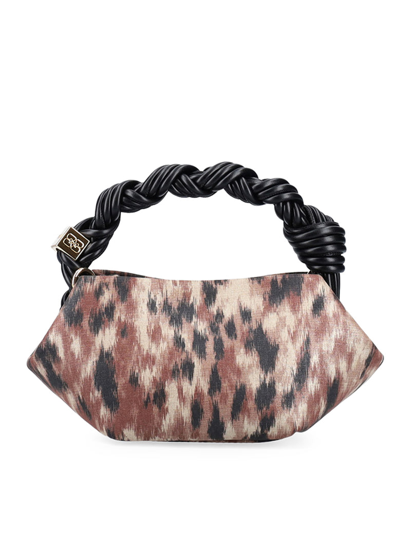 MINI SHOULDER BAG IN BLUE TAFFETA