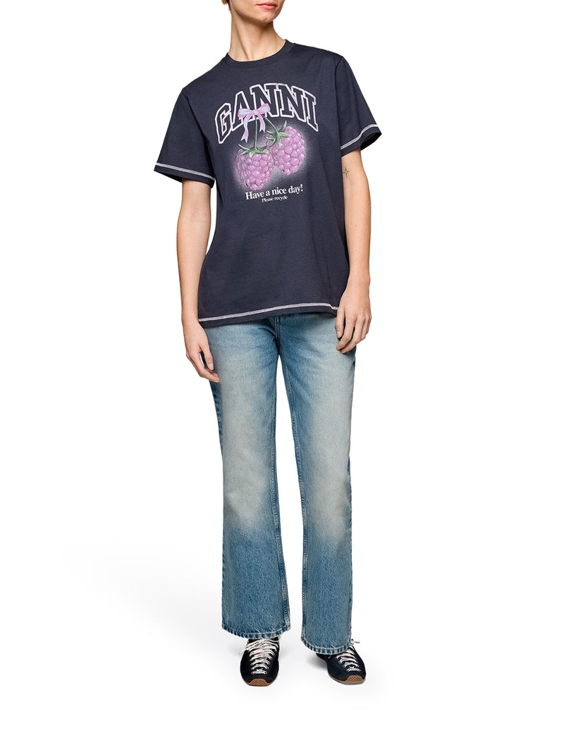 T-SHIRT WITH LOGO AND GRAPHIC PRINT