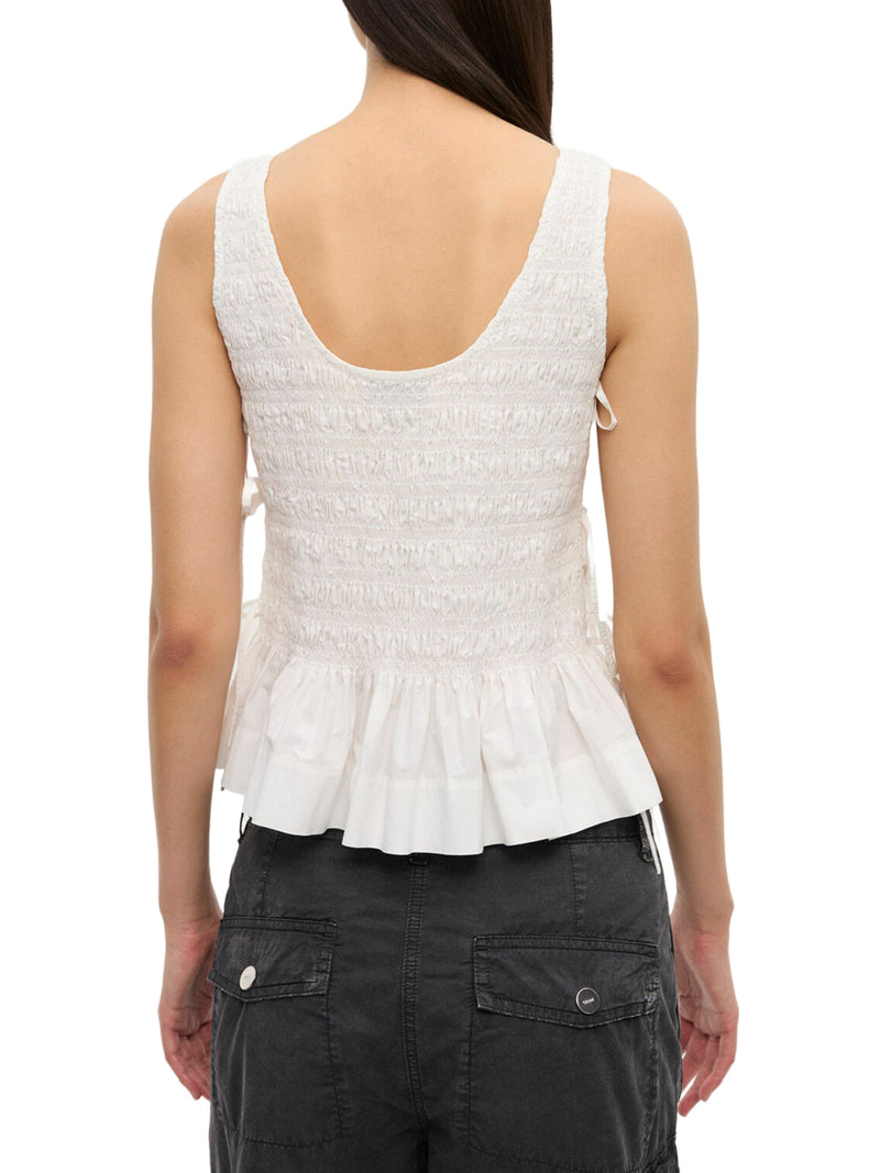 WHITE COTTON TOP WITH LAYERS