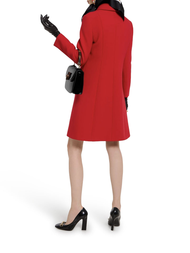 NATTÉ WOOL COAT WITH DOUBLE G BUTTON