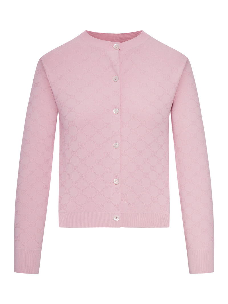CARDIGAN IN FINE GG JACQUARD FABRIC
