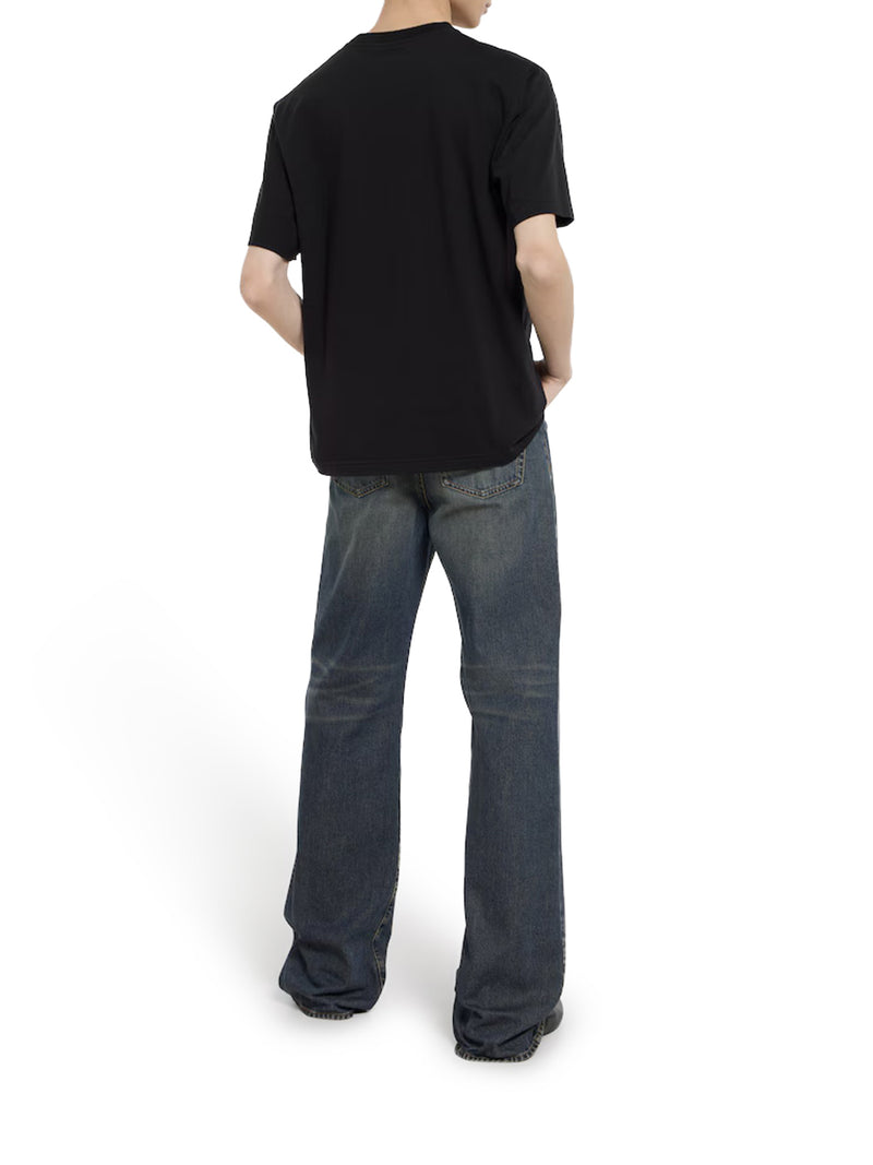 PRINTED SILK BLEND JERSEY T-SHIRT