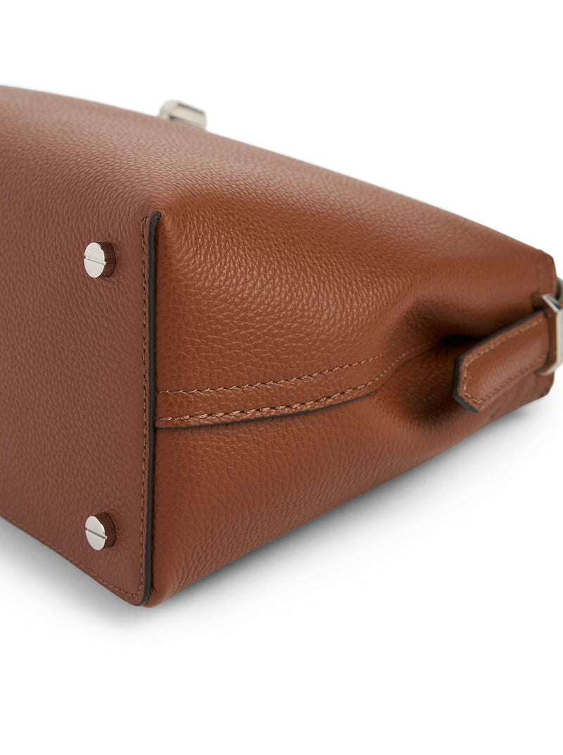 T-LOCK HANDBAG IN GRAINED LEATHER