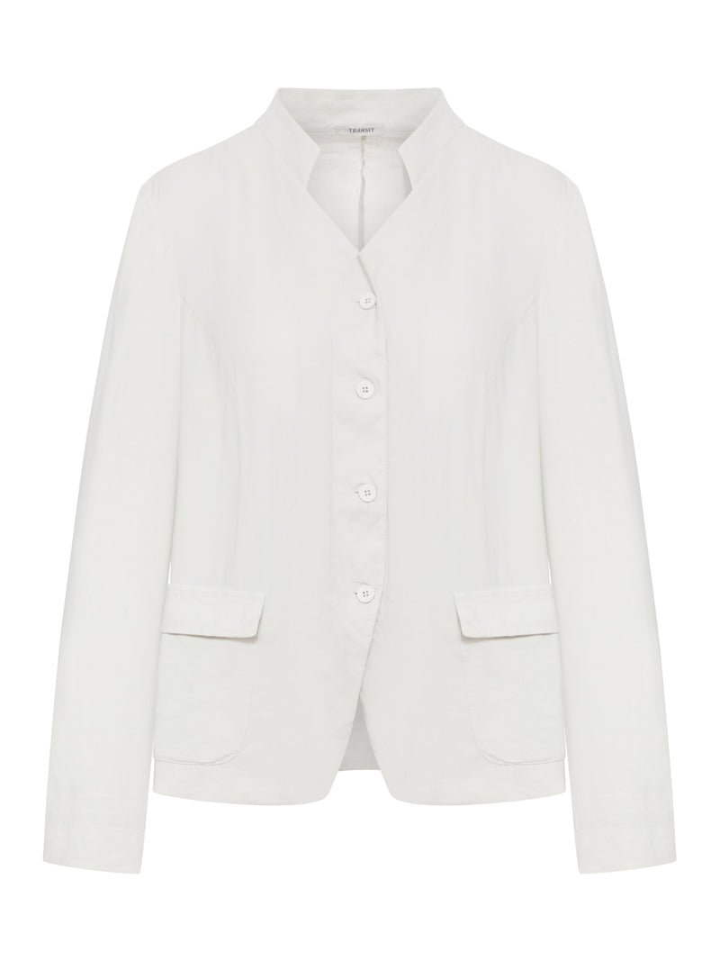 STRETCH LINEN BLEND JACKET