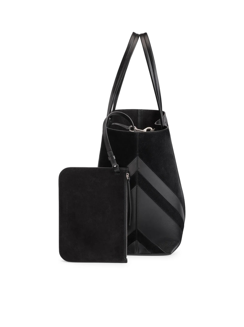 BLACK SUEDE POT CABAS