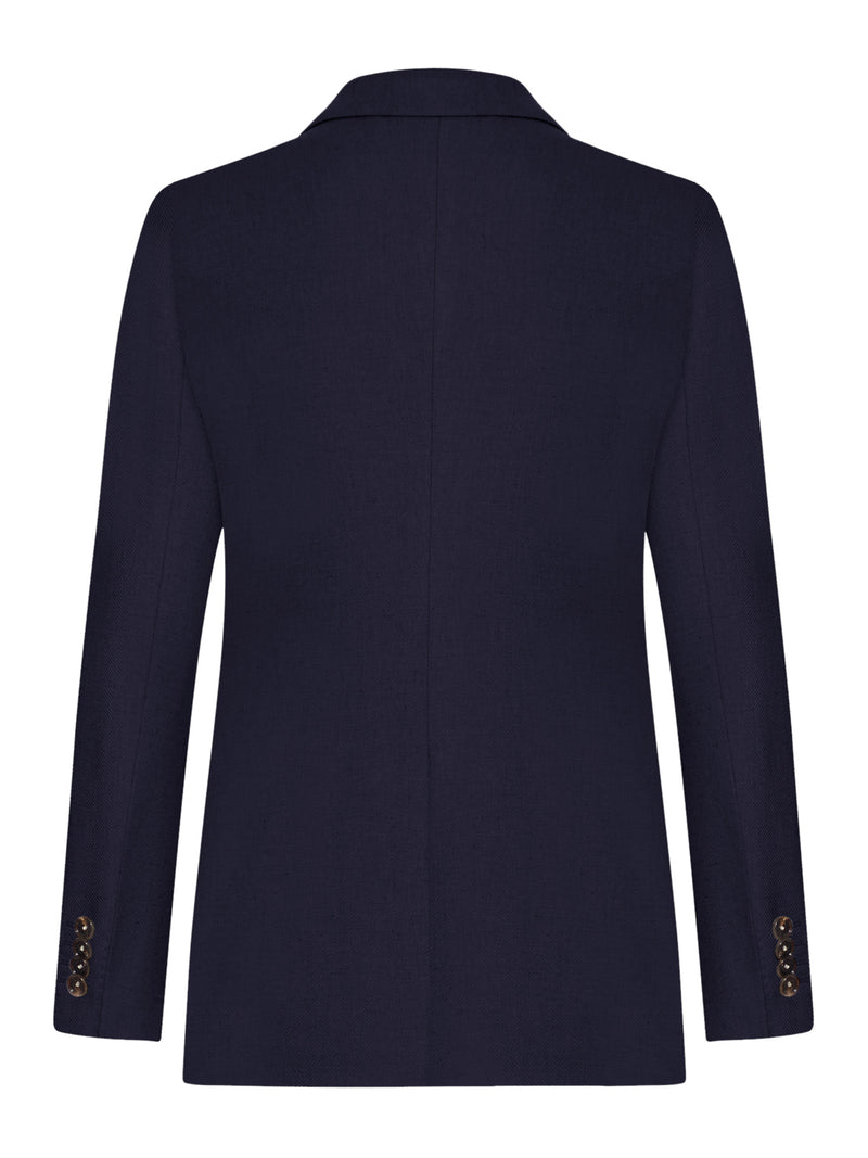 DONNA PARIGI DOUBLE-BREASTED SILK JACKET