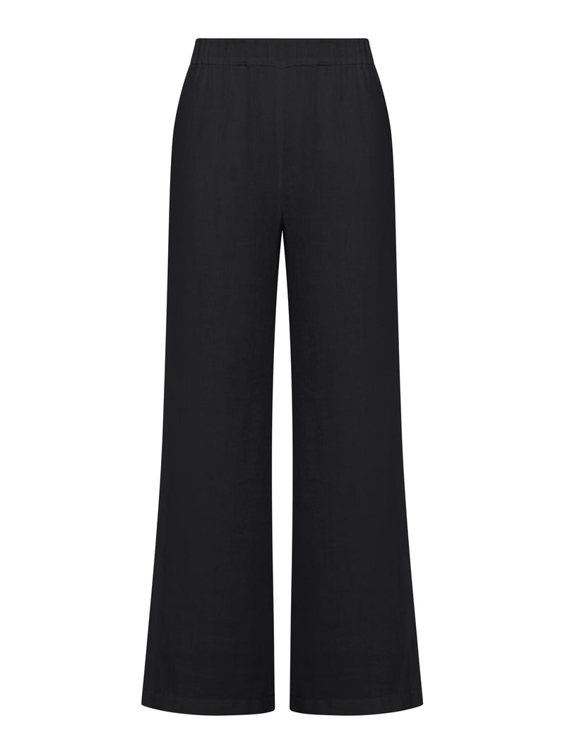 WIDE LEG LINEN TROUSERS