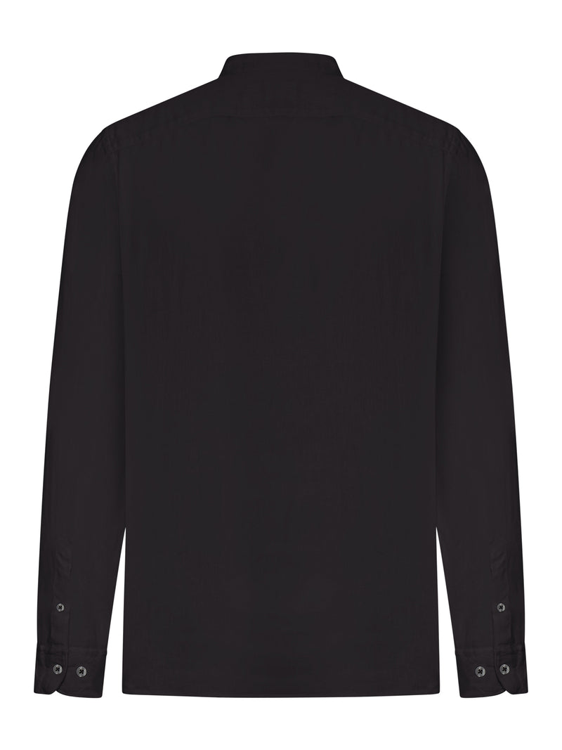 LINEN SHIRT WITH MANDARIN COLLAR