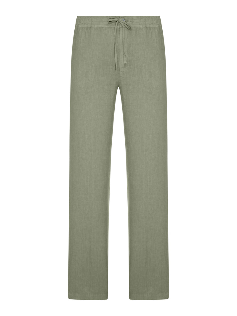 LINEN TROUSERS WITH DRAWSTRING WAIST