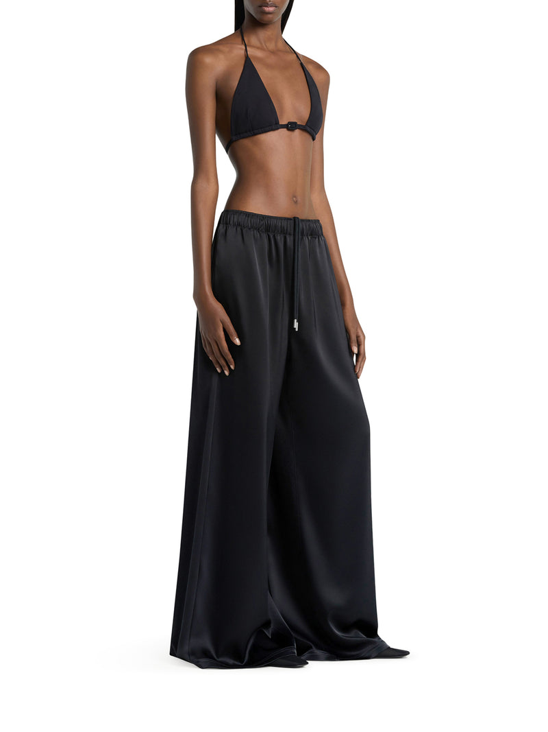SATIN WIDE TRAIN PANTS