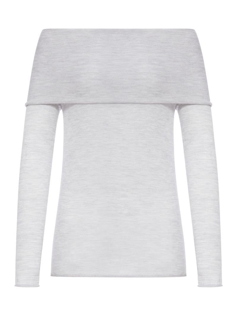 SILK AND CASHMERE BOAT NECK SWEATER