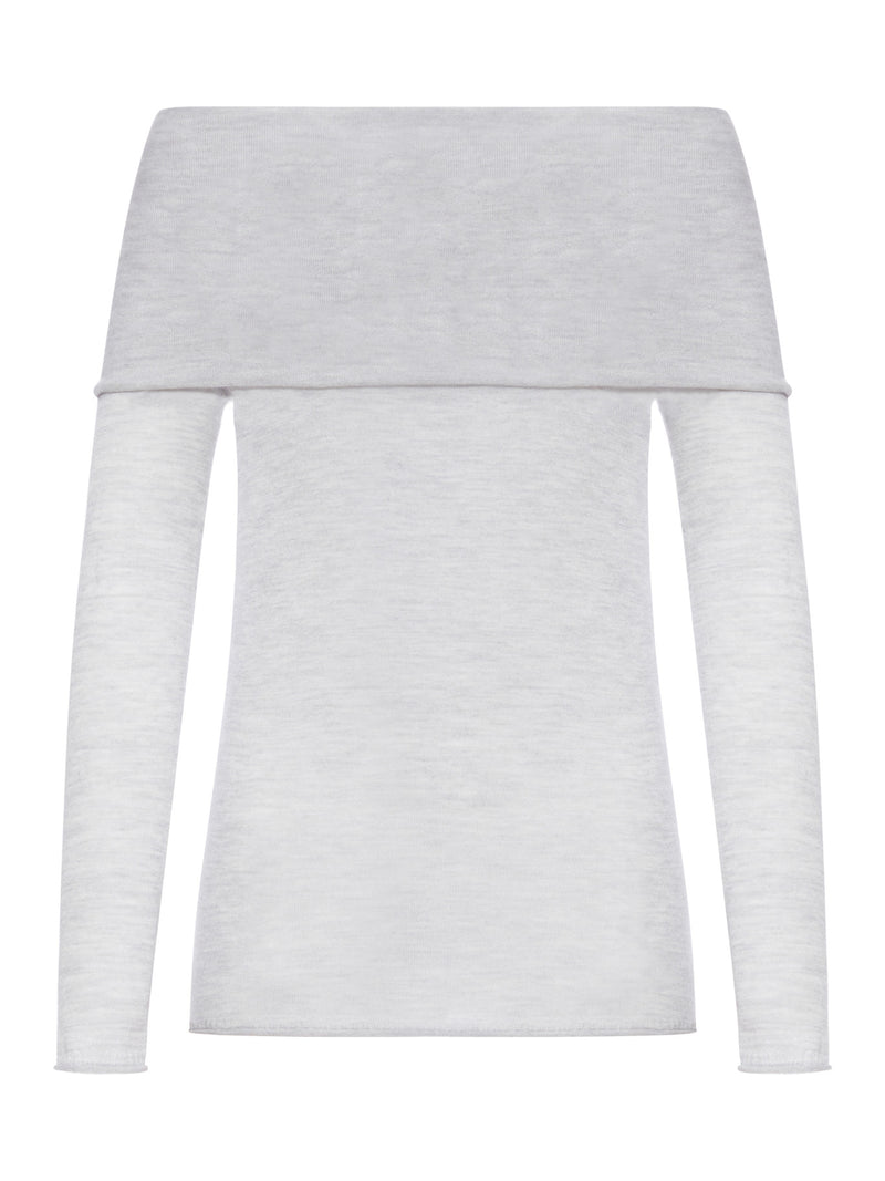 SILK AND CASHMERE BOAT NECK SWEATER