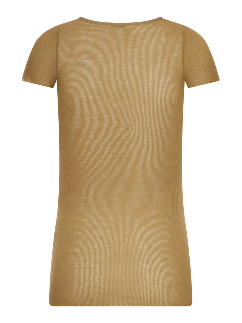 RIBBED KNIT T-SHIRT