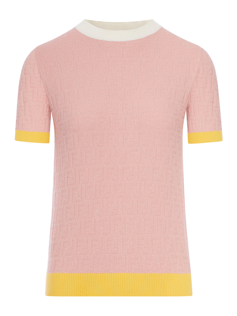 CREW NECK COTTON AND SILK SWEATER