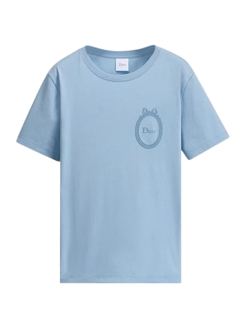 FITTED T-SHIRT WITH DIOR MEDALLION EMBROIDERY