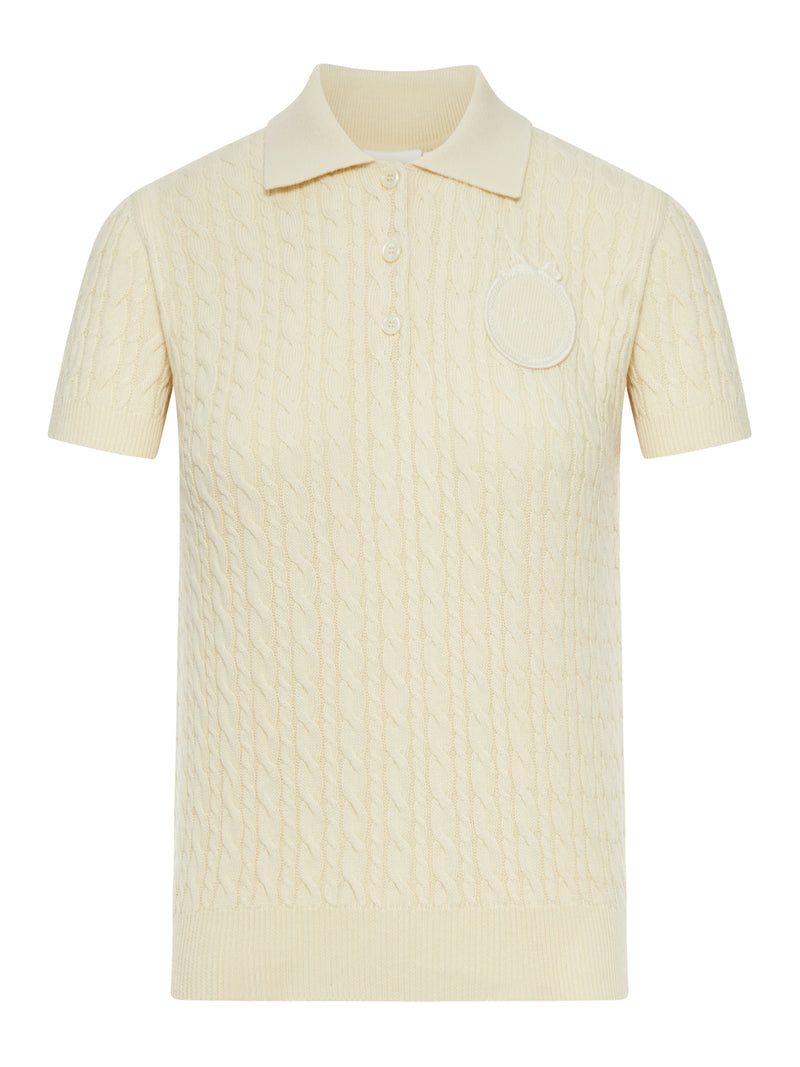 SHORT-SLEEVED SWEATER WITH MEDALLON