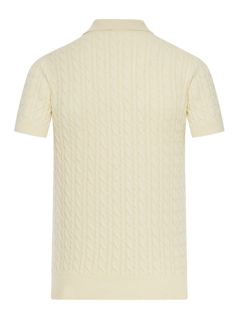 SHORT-SLEEVED SWEATER WITH MEDALLON