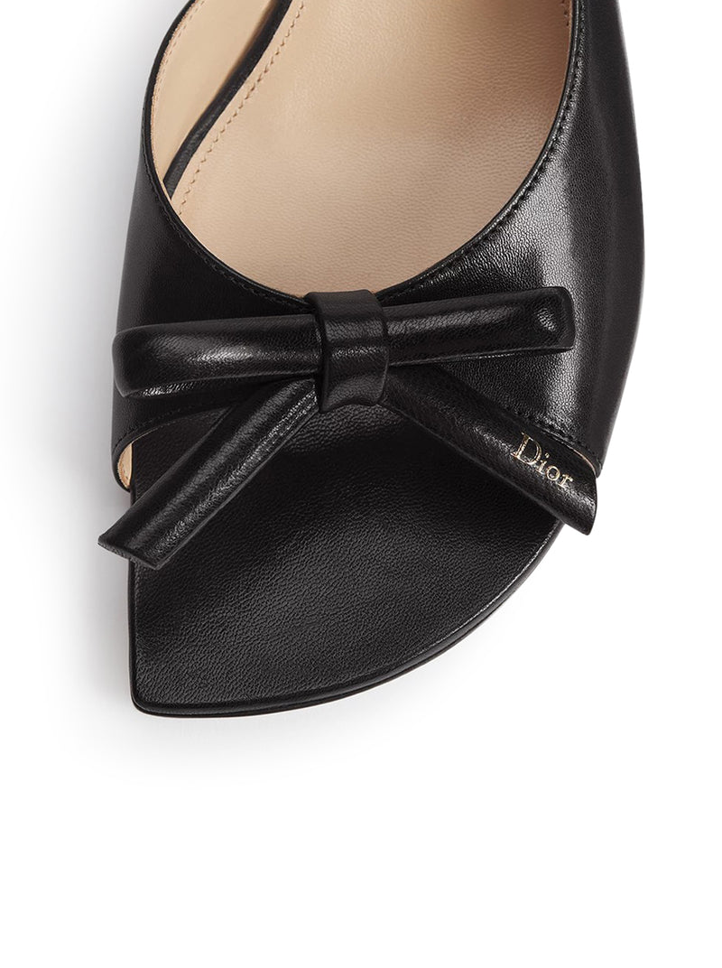 SLINGBACK BOW SANDAL WITH HEEL