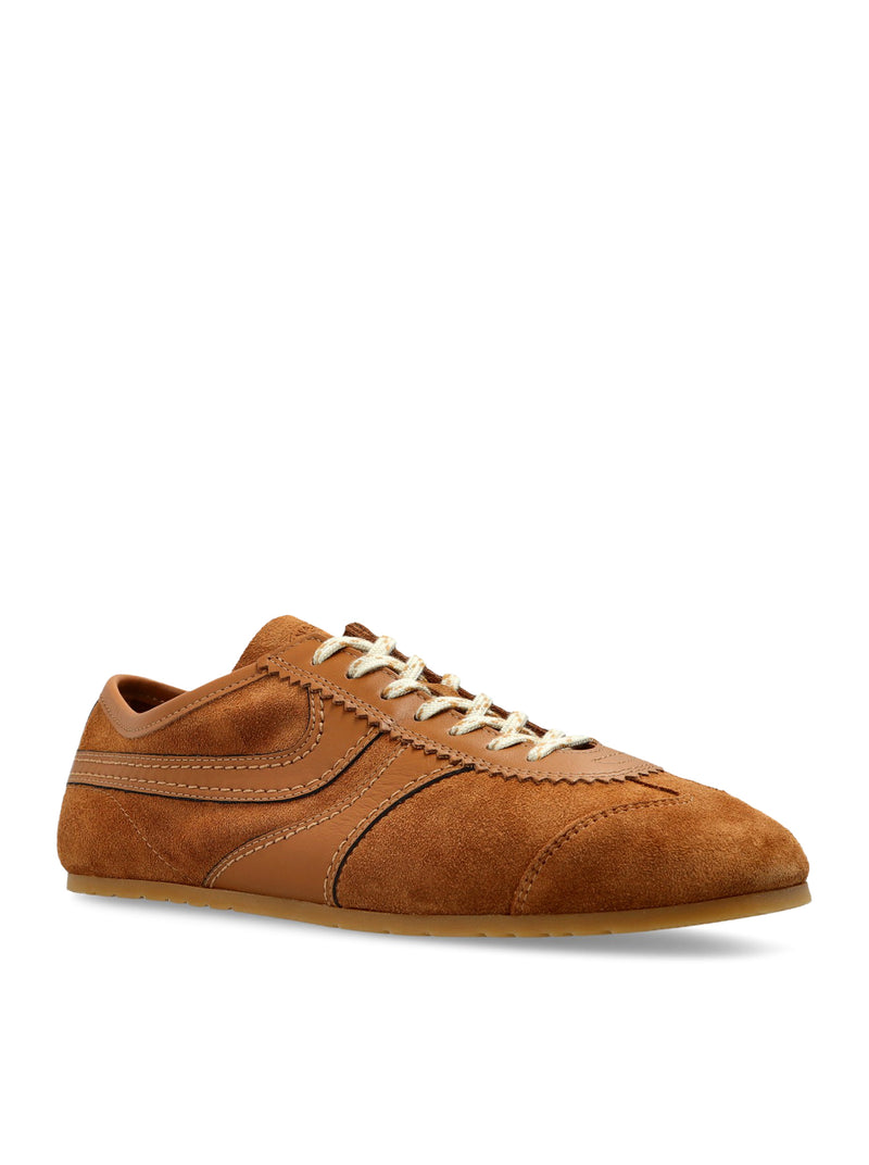 TWO-TONE LEATHER AND SUEDE SNEAKERS