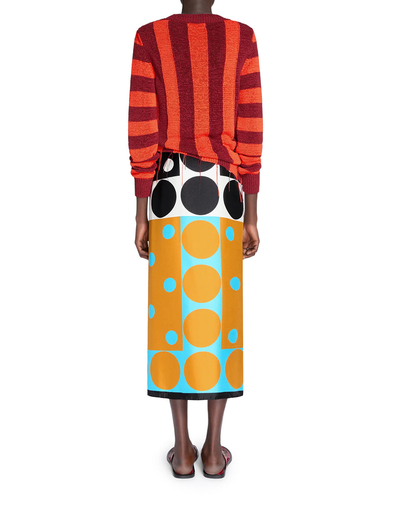 LONG WRAP PENCIL SKIRT