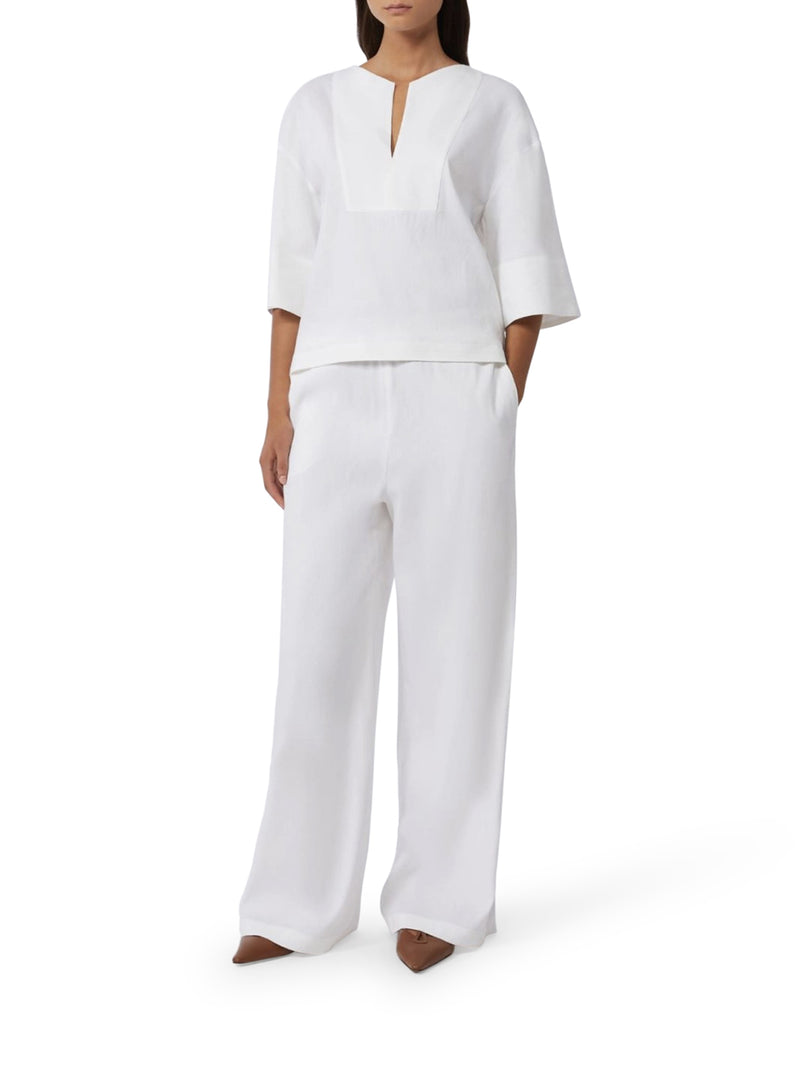 DESTINY TROUSERS IN LINEN BLEND CANVAS
