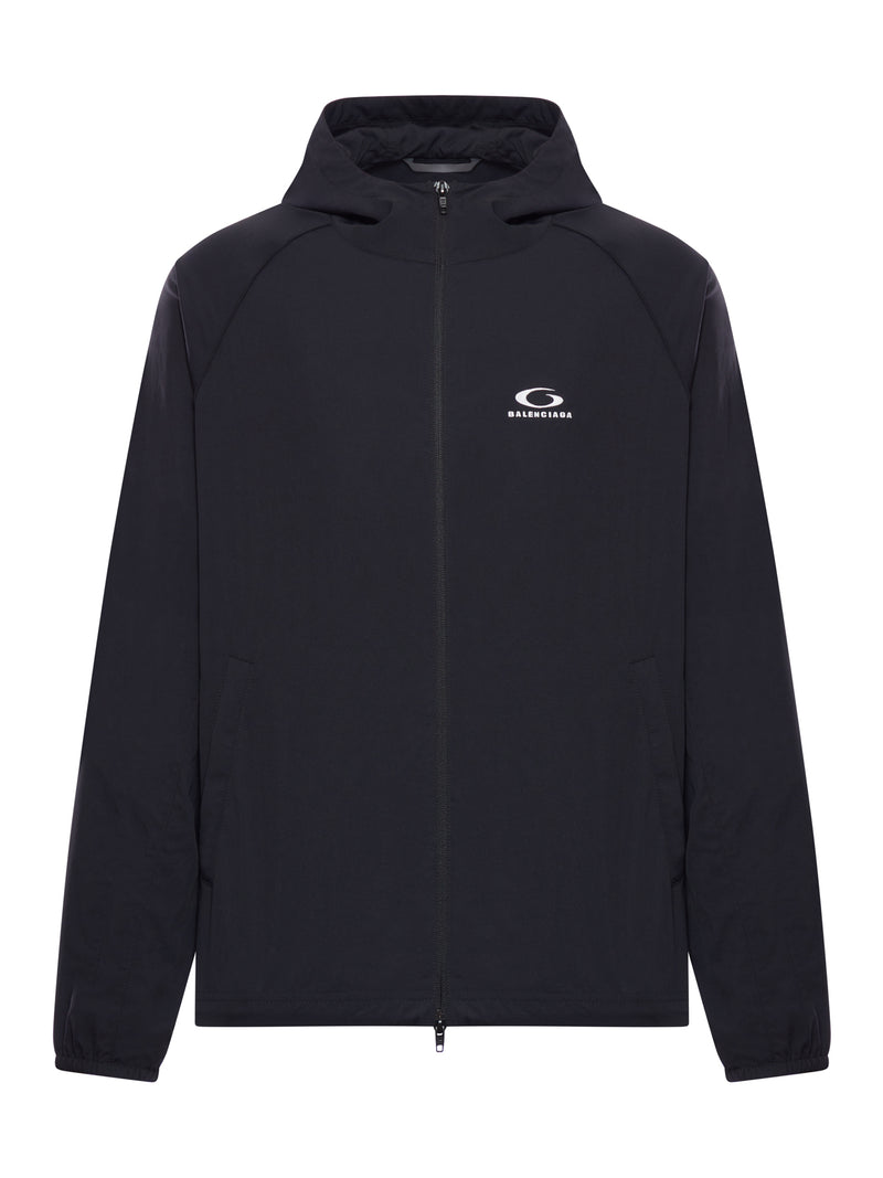 TECHNICAL FABRIC ZIP-UP JACKET