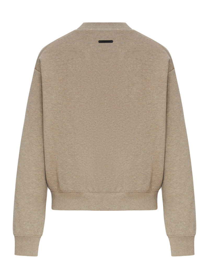 CREW NECK SWEATSHIRT WITH LOGO IN COTTON