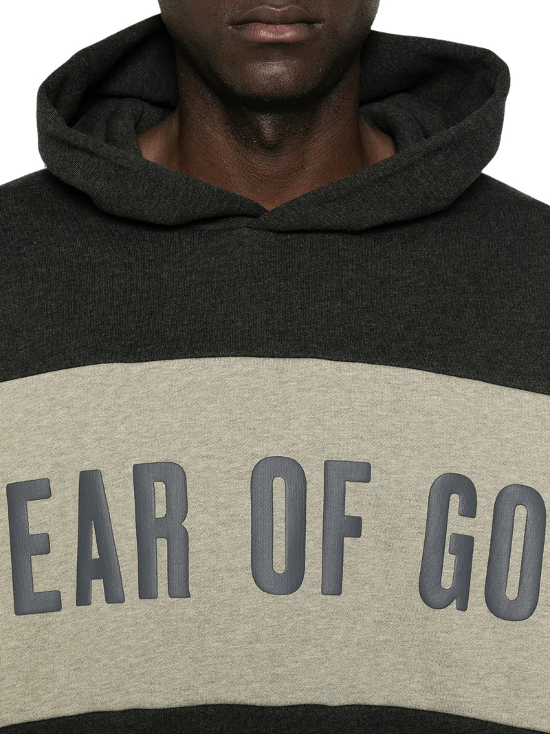 COLOR BLOCK HOODIE WITH FRONT AND BACK LOGO