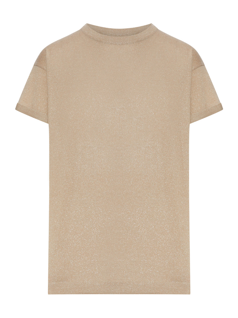 CASHMERE AND SILK LUREX T-SHIRT