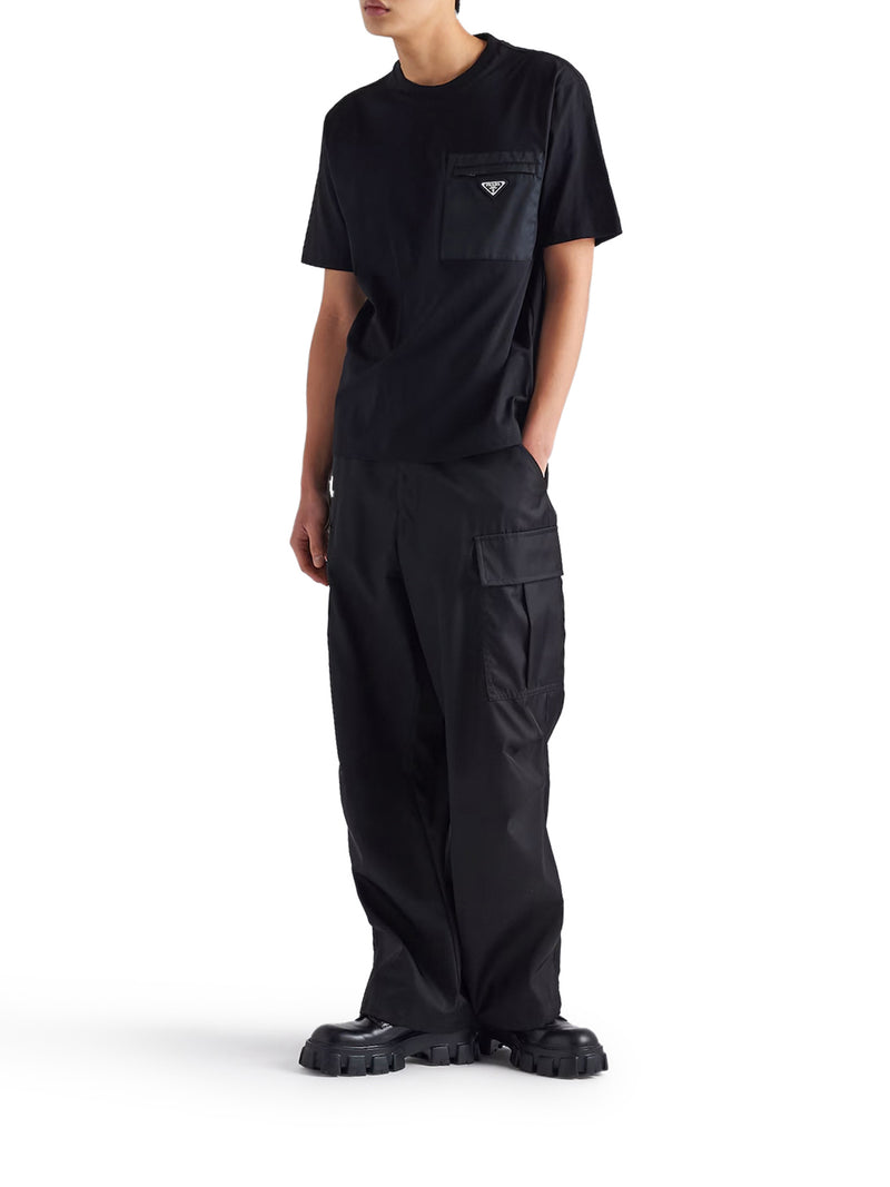 JERSEY T-SHIRT WITH RE-NYLON DETAILS